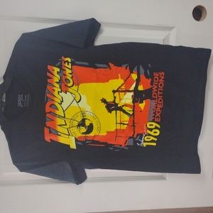 Indiana Jones 1969 World Expeditions t-shirt. Black with graphics. Size S